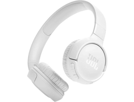 Auriculares Bluetooth JBL TUNE 520 BT (On Ear - Micrófono - Blanco)