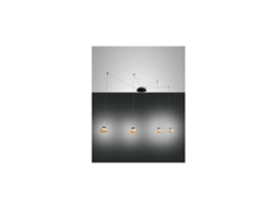 Lámpara colgante LED Arabella en metal y vidrio soplado Ambra 3547-49-125 FABAS LUCE