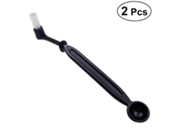 Cepillo de limpieza práctico y duradero de nailon desmontable para cafetera de 2 piezas para cocina y hogar