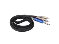 Cable estéreo (conversión de TS de 6,35 mm a RCA, flexible, 2 m)