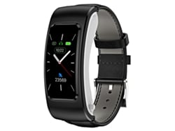 Smartwatch K60 1.08 '' Correa de cuero Auricular desmontable Vida resistente al agua Soporte Llamada Bluetooth (Negro)