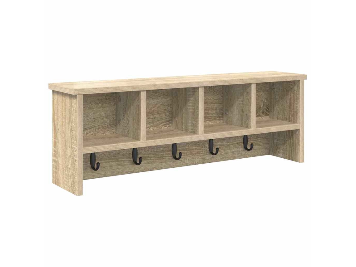 Maison Exclusive - Perchero de pared de roble Sonoma 75 x 16 x 26 cm