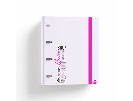 Carpeta Escolar A4 360º C/Recambio Rayadoorganizador CARCHIVO United L/E 4 Arg. Malva 12487414
