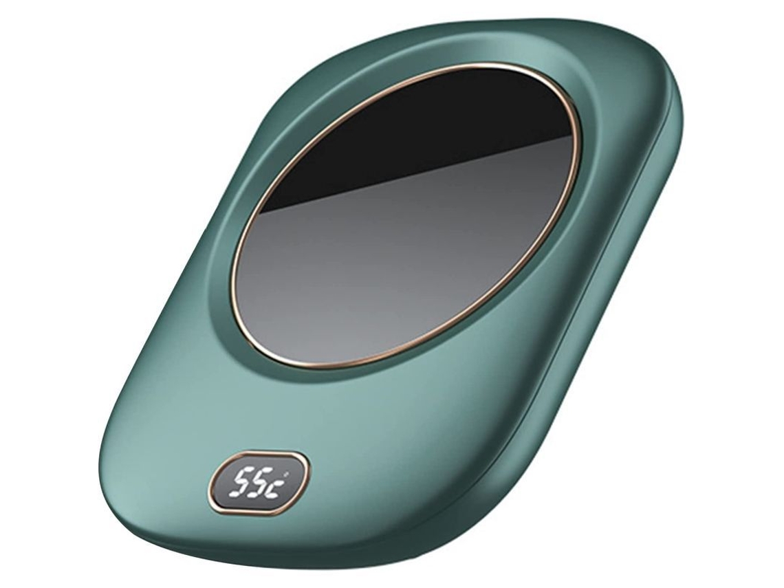 Calentador De Café Usb A Pilas, Resistente Al Agua, Con 3 Ajustes De Temperatura (55 °c), De Sobremesa Universal, Color Verde.