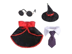 Disfraz creativo de Halloween para mascota, accesorios de vestir, corbata y gafas de Halloween Ly Ebike