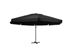 Sombrilla de jardín con poste de aluminio, 600 cm, color negro, Dkd Home Decor