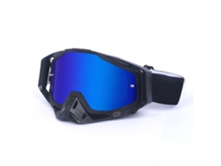 Gafas deportivas para esquí y motociclismo, resistentes al polvo y al viento, con lentes azules, unisex. Sin marca.
