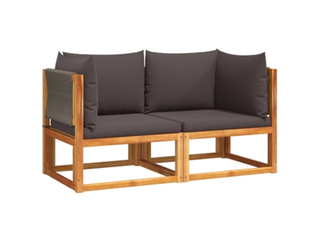 Conjunto 2 Sofá De Jardín VIDAXL Marrón Madera de acacia
