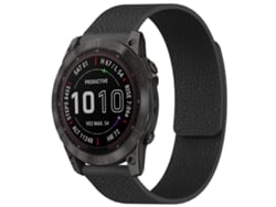 Bracelete Para Garmin Fenix 8 / 7x / 6x / 5x (26mm) - Silicone Magnético - Textura De Lichia Preta