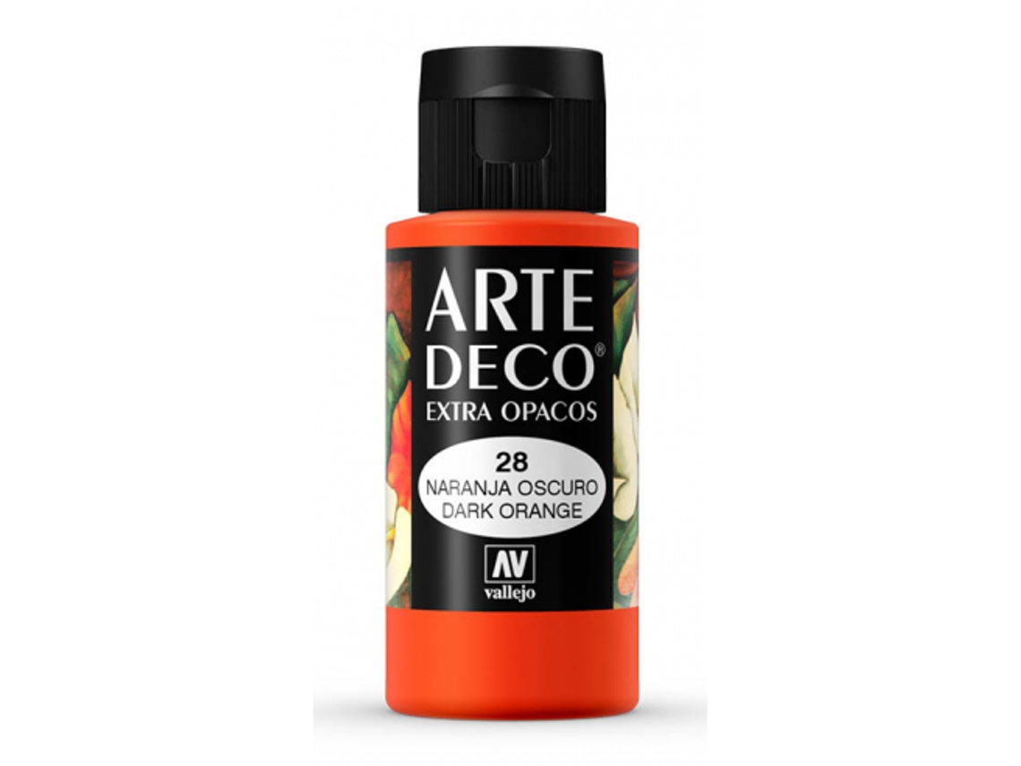 Pintura Acrilica Arte Deco Vallejo 60 Ml (Naranja Oscuro 28)
