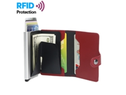 Cartera Delgada Para Hombre Con Clip Para Billetes, Piel Sintética, Bolsillo Frontal Y Tarjetero.