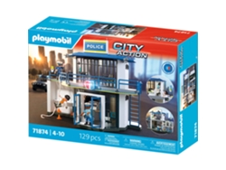 71874 Comisaría de policía con sala de investigación, agentes de policía, City Action, 129 piezas, a partir de 4 años Playmobil