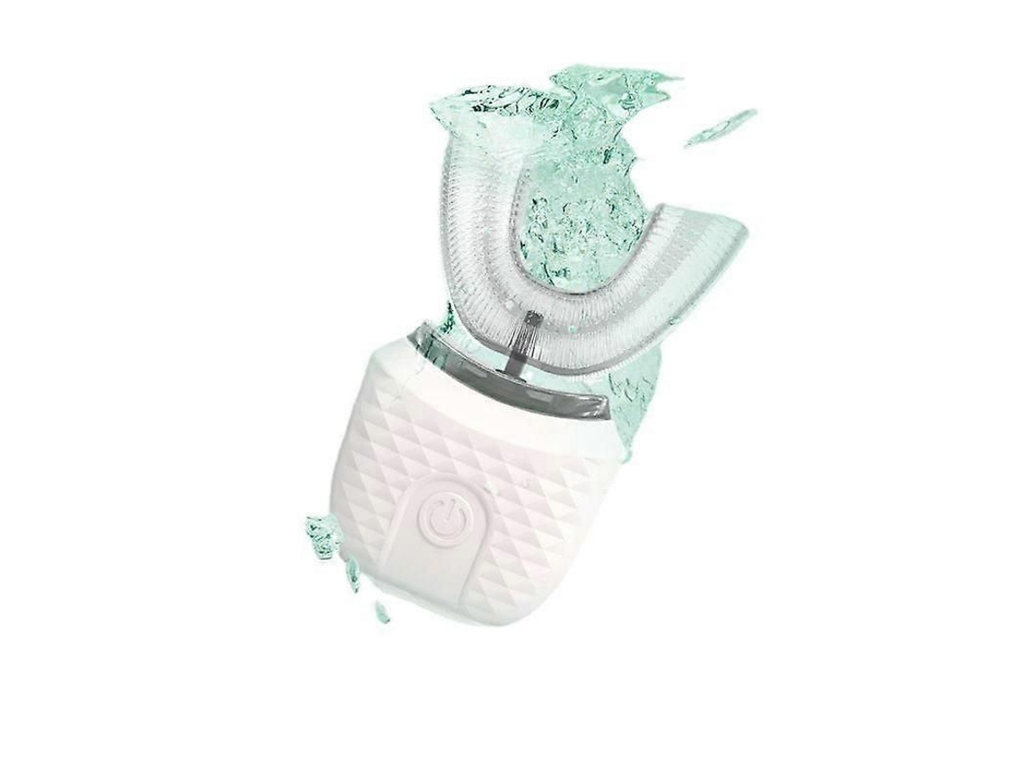 Cepillo de dientes eléctrico sónico automático GOKOCO blanco con forma de U y rotación de 360 ​​grados + 1 cepillo de dientes adicional con forma de U.