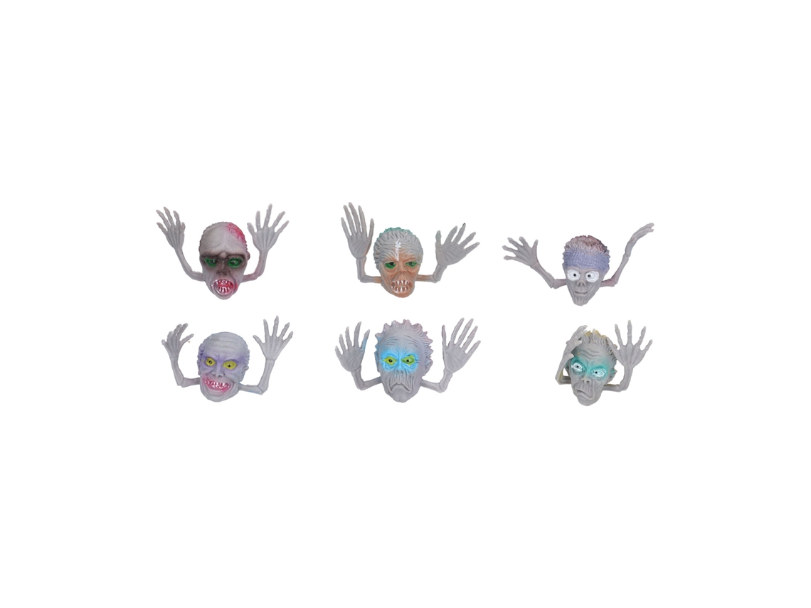 6pcs Marionetas De Dedo Mini Monstruo Lindos Divertidos Caricaturas Interactivos Juguetes De Dedo Halloween Para Niños