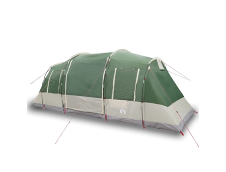 Tienda de campaña familiar túnel 6 personas VIDAXL impermeable verde