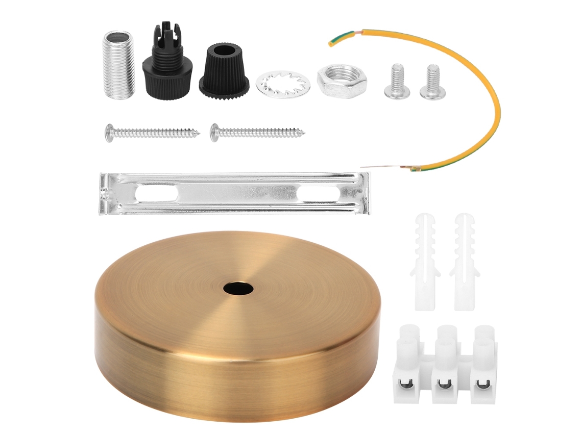 Base de lámpara de techo redonda de aluminio, accesorios de iluminación DIY