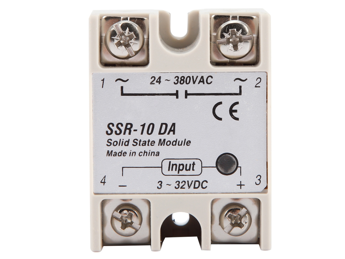 Relé De Estado Sólido Ssr-10da 3-32 V Cc 24-380 V Ca 10 A Para Automatización Doméstica E Industrial.