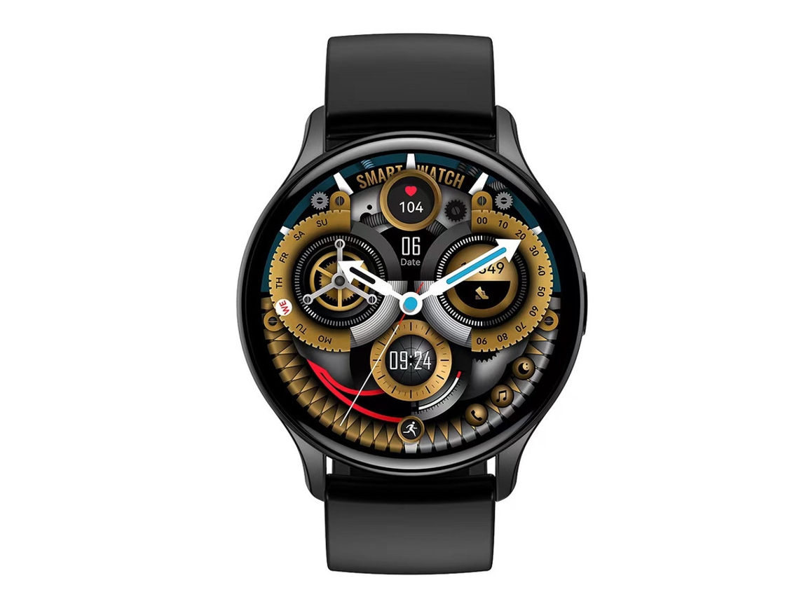 Reloj inteligente HK89 Llamadas Bluetooth, frecuencia cardíaca y presión arterial, música meteorológica, negro GODTVAGT