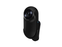 Cámara de pulgar con estabilizador de imagen para viajes al aire libre y ciclismo A100, cuello de tela, tarjeta de 64 GB, Sfushos (negra)