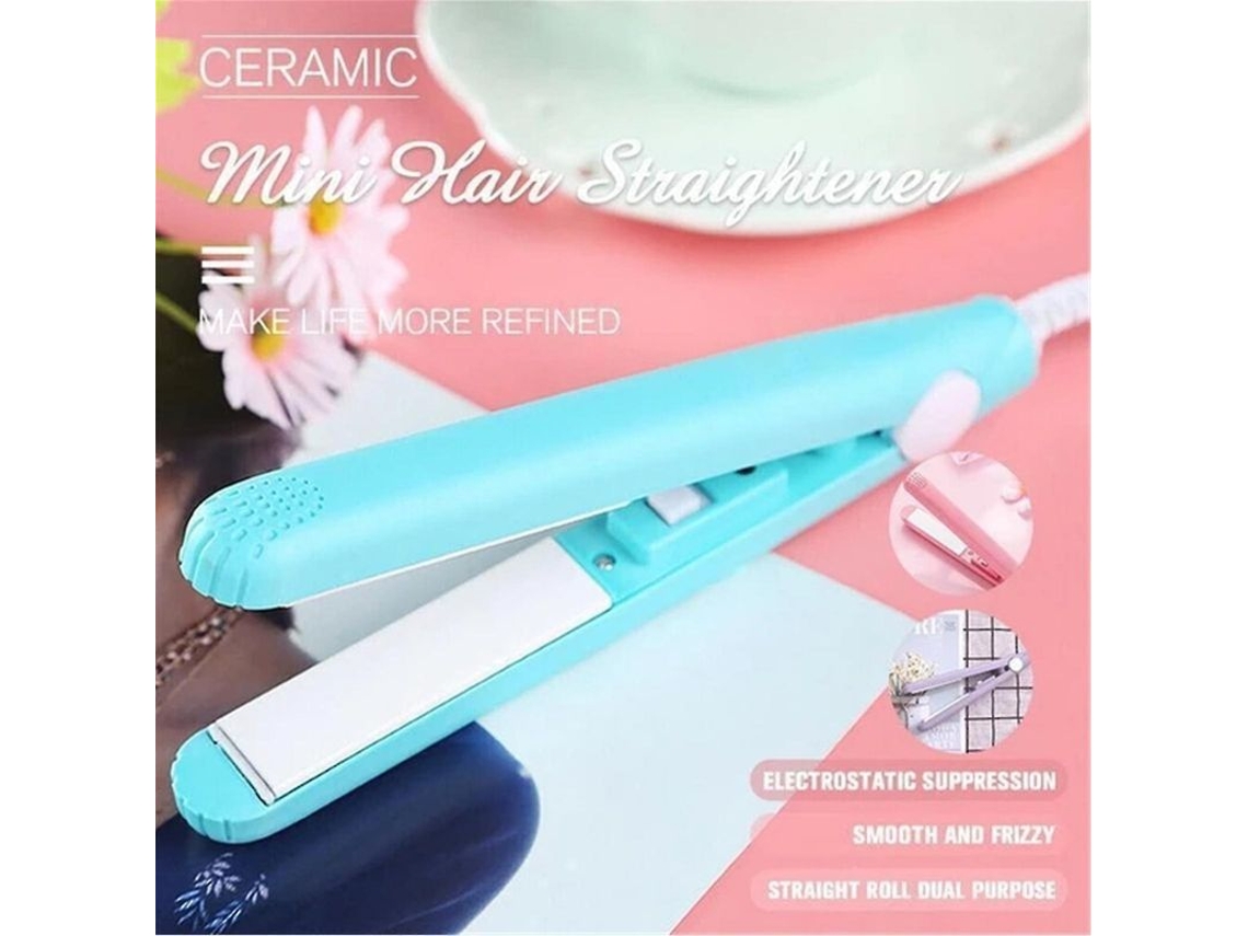 Fasst-plancha De Pelo Mini Cerámica 2 En 1 Rizador Alisador Efecto Duradero Estilo Rápido