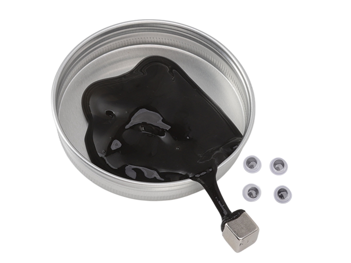 Masilla Magnética De Resina De Alta Elasticidad Con Imán, Juguete Antiestrés, Color Negro, 64 G
