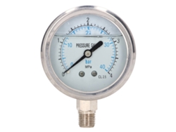 Manómetro De Acero Inoxidable Resistente A Las Vibraciones, Conexión Inferior Npt De 1/4 Pulg., Rango De 0 A 4 Mpa.