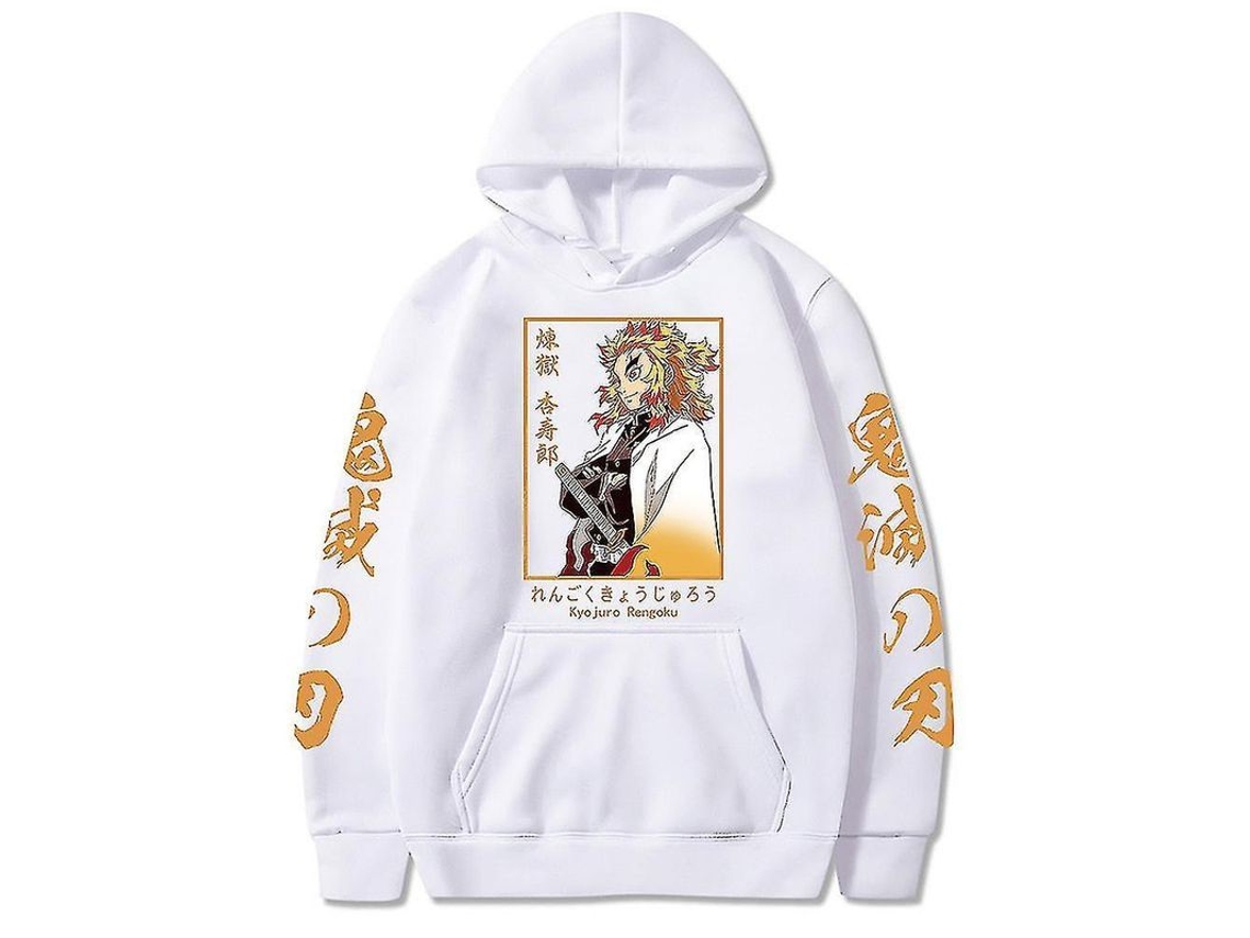 2026-sudadera Con Capucha Demon Slayer Kyojuro Rengoku Suelta Y2k Ropa De Invierno Streetwear Casual Oversized