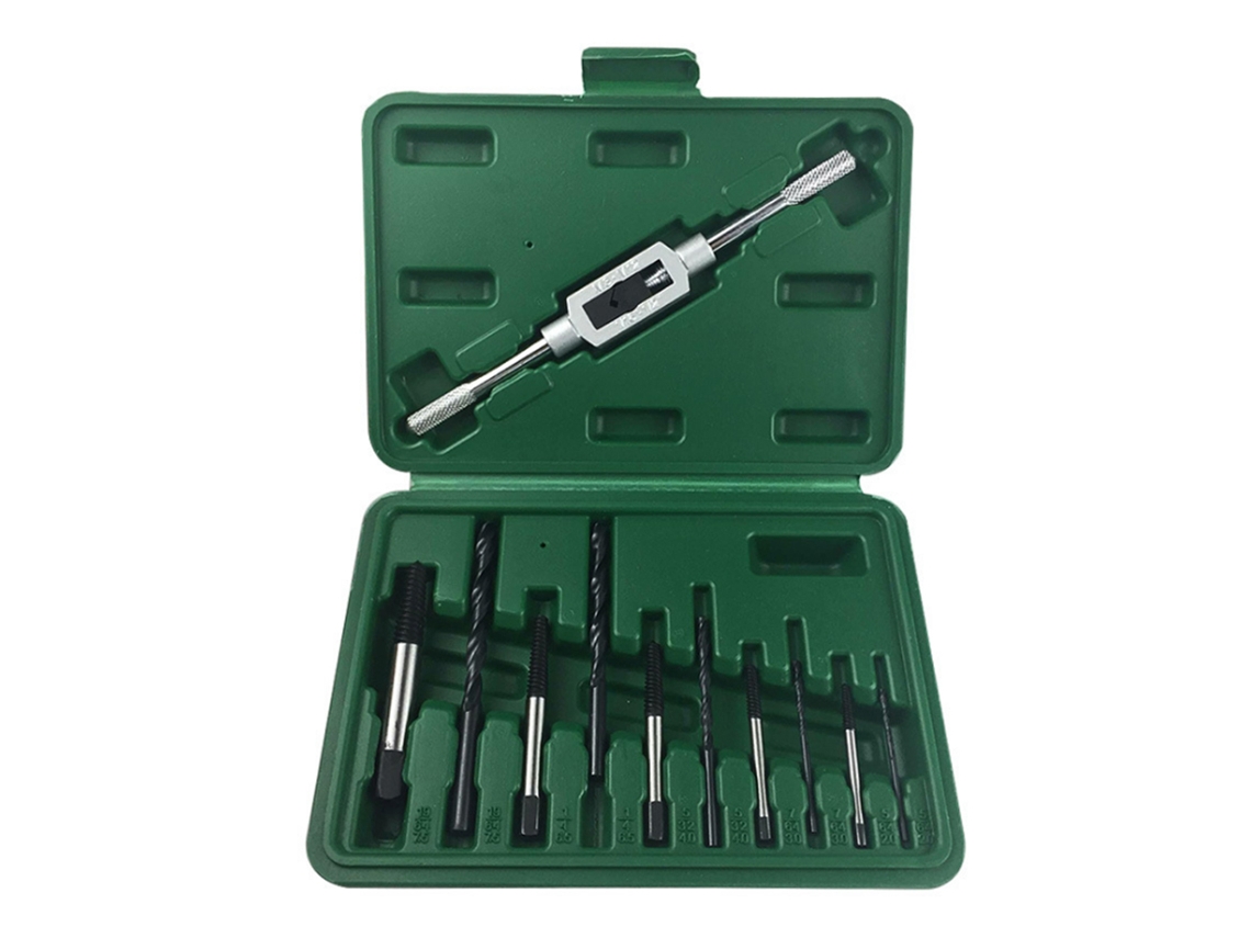 Juego De 11 Extractores De Tornillos Rotos Con Brocas Y Herramientas De Extracción.