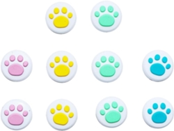 Juego 10 Tapas Protectoras Silicona Joystick Diseño Garra Gato
