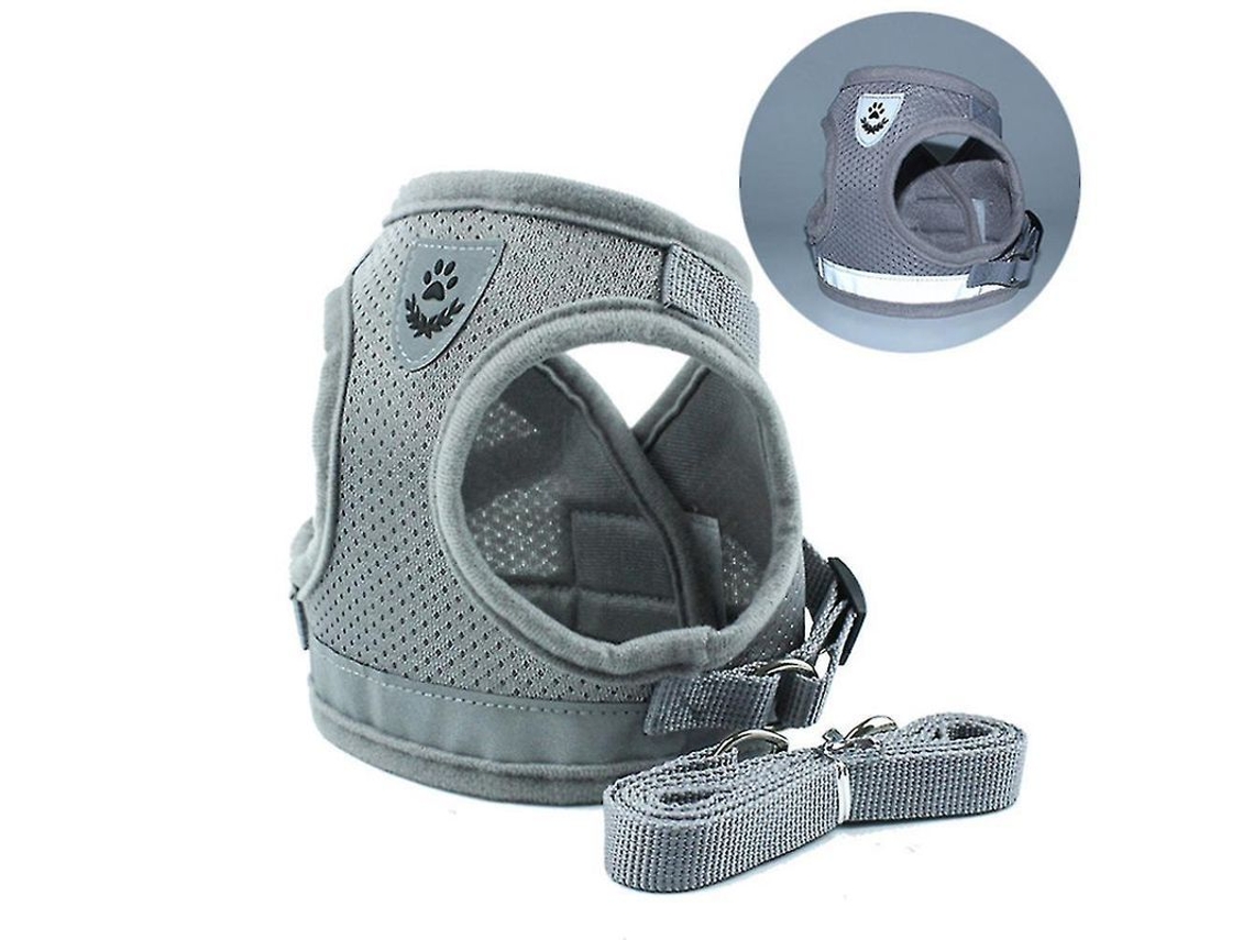 2026-arnés Para Gatos Anti Escape Con Cinta Reflectante Y Malla Transpirable Talla Ajustable