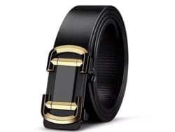 Cinturón de piel sintética para hombre Yuysan, longitud 130 cm, Wy02 - Dorado