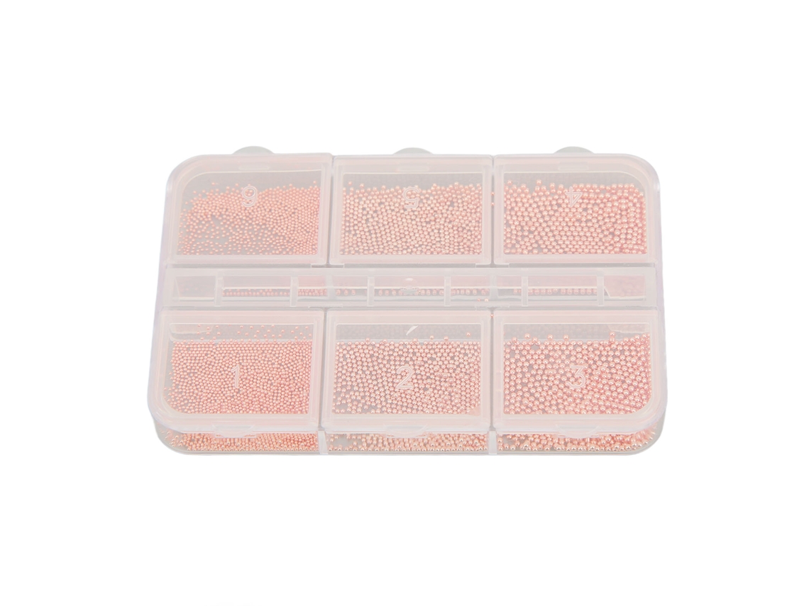 Mini Perlas Metálicas Para Uñas, Ideales Para Manualidades Y Decoración De Uñas En Oro Rosa Para Principiantes.