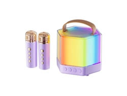 Mini máquina de karaoke inalámbrica Bluetooth con micrófono dual y altavoz, adecuada para fiestas KTV en casa Yizhood
