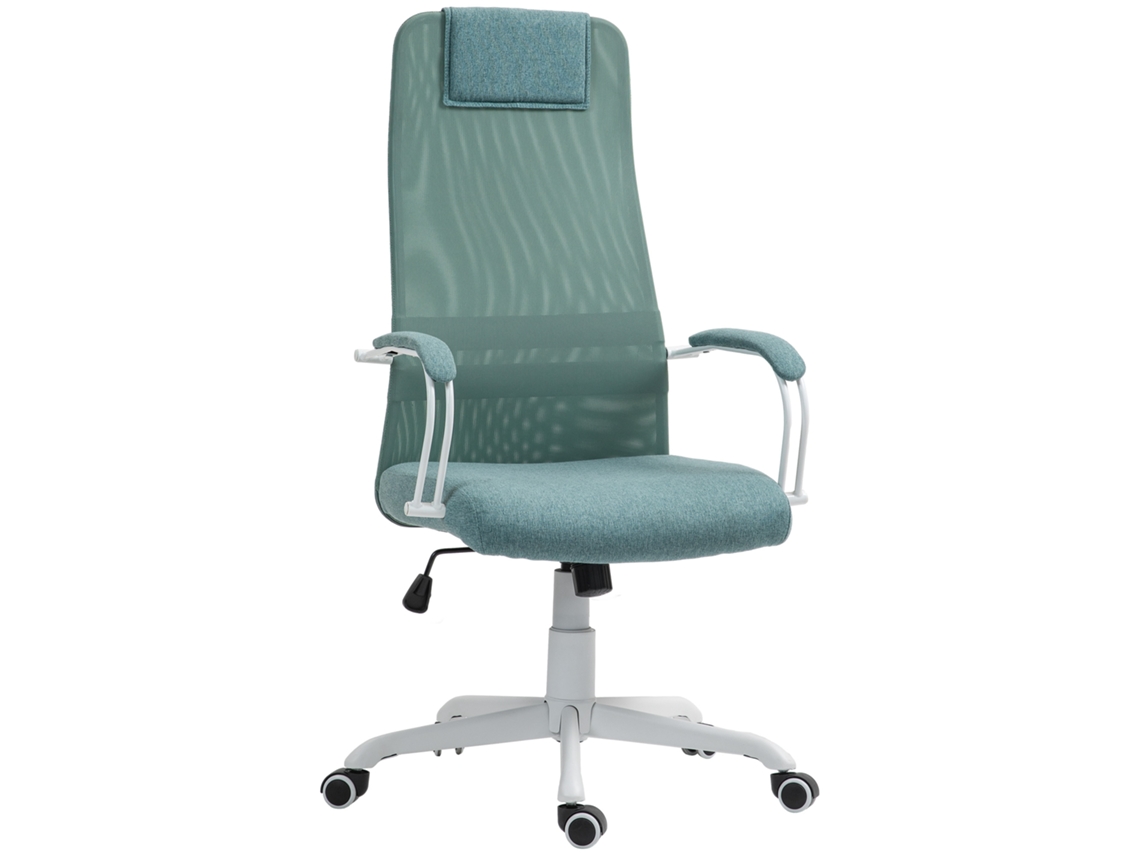 Silla de oficina con función de balanceo, altura del asiento regulable, capacidad de carga de 120 kg, 58 x 61 x 115 x 125 cm, verde.
