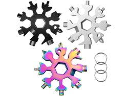 Paquete De 3 Multiherramientas De Acero Inoxidable 18 En 1 Con Forma De Copo De Nieve (estándar, Acero Inoxidable)