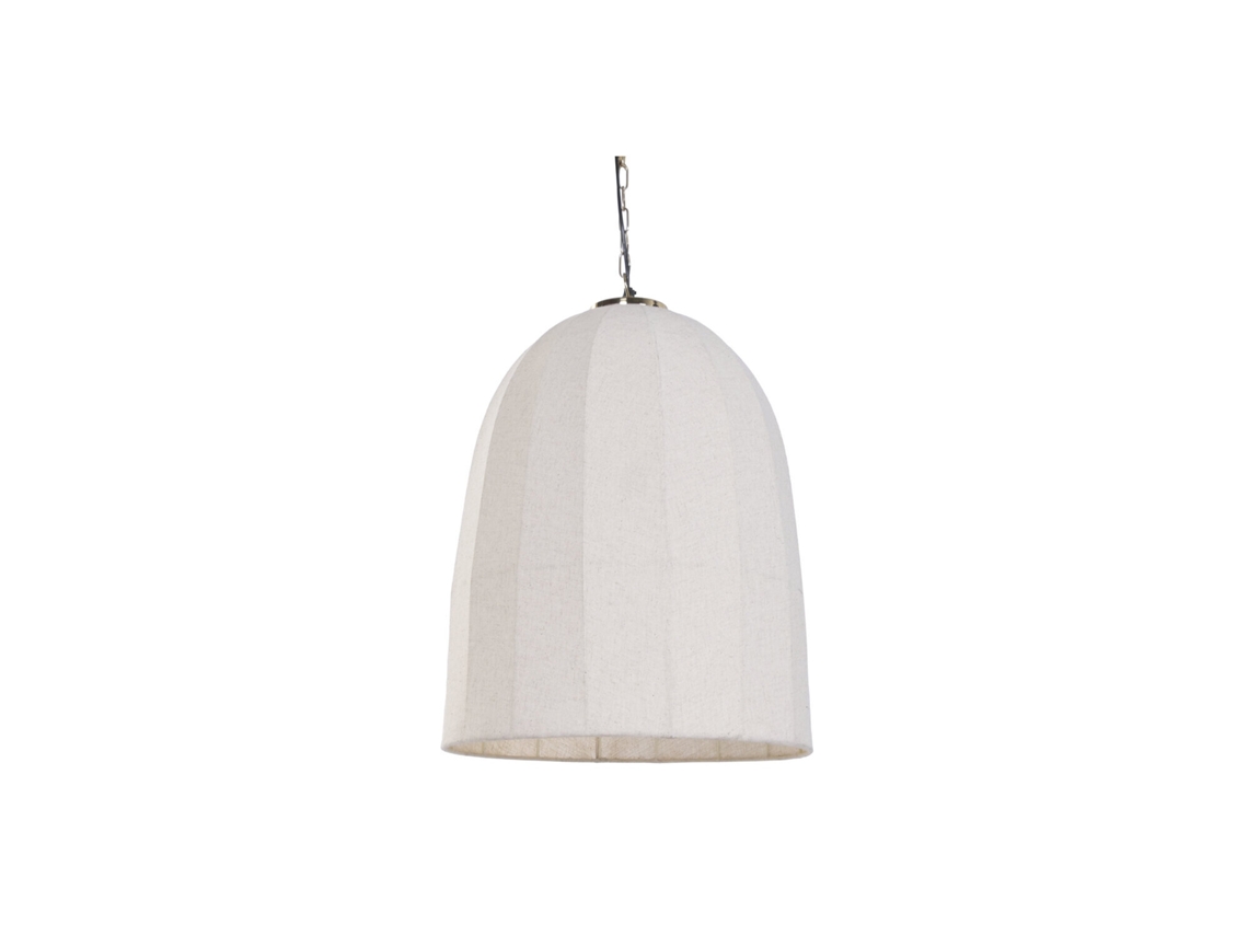 Lampara Techo Algodon Hierro Campana 50x50x70cm