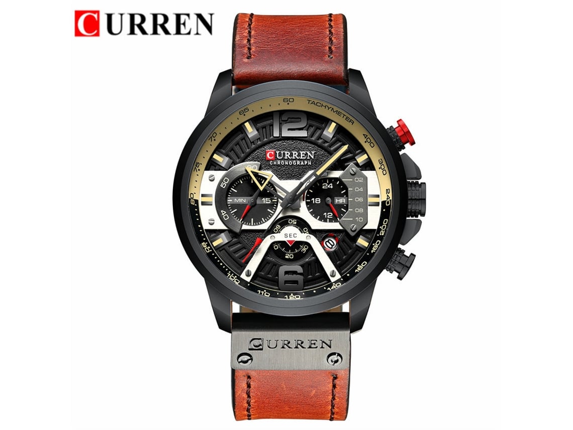 Reloj De Pulsera Moderno Para Hombre (negro) Resistente Al Agua, Multifuncional, Con Seis Manecillas Y Esfera Grande.