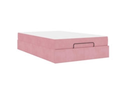 Maison Exclusive - Estructura De Cama Con Colchón 2 Pcs Rosa Terciopelo