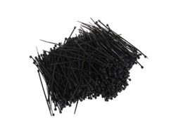 1000 Unidades De Cables De Sujeción De Nailon Negro De 95 Mm X 2 Mm Para Embalaje Y Organización.