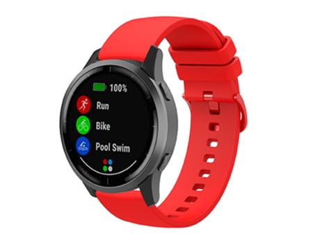 Correa de Silicona 20mm ajustable para Samsung Galaxy Watch Active/Active2 44mm/40mm/Watch3 41mm - tinto