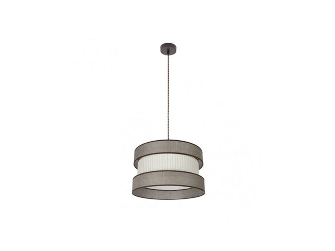 Lámpara colgante Home 1xe27 Marrón/Marrón Beige Regx40x40 Cm Fabrilamp