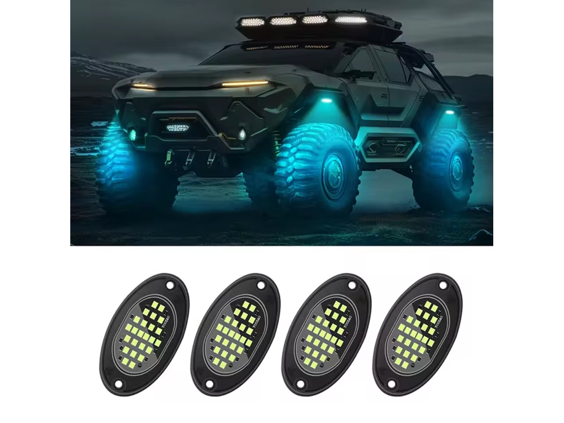 Luces Led De Ambiente Para Coche, 4 Unidades, 8000 Lm, Universales, Para Rejilla, Todoterreno.