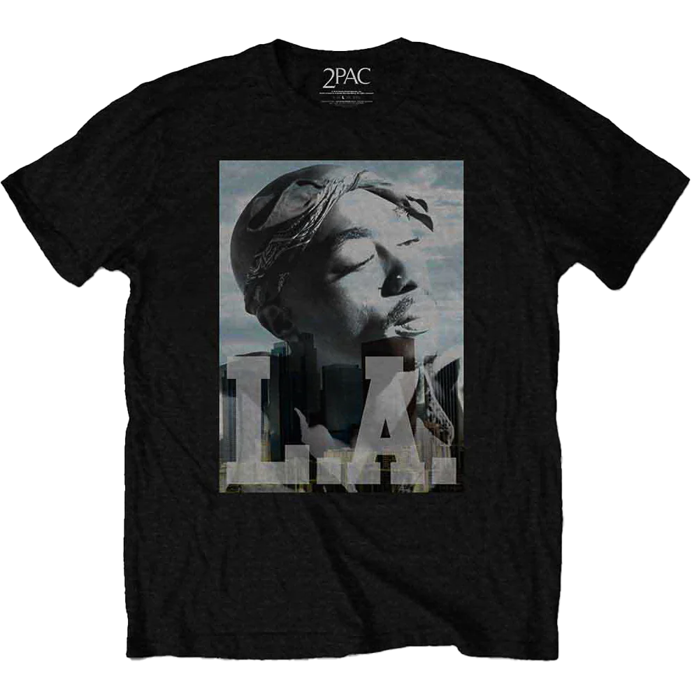 Tupac La Skyline T-shirt Unisex Rockinstone Size:xl