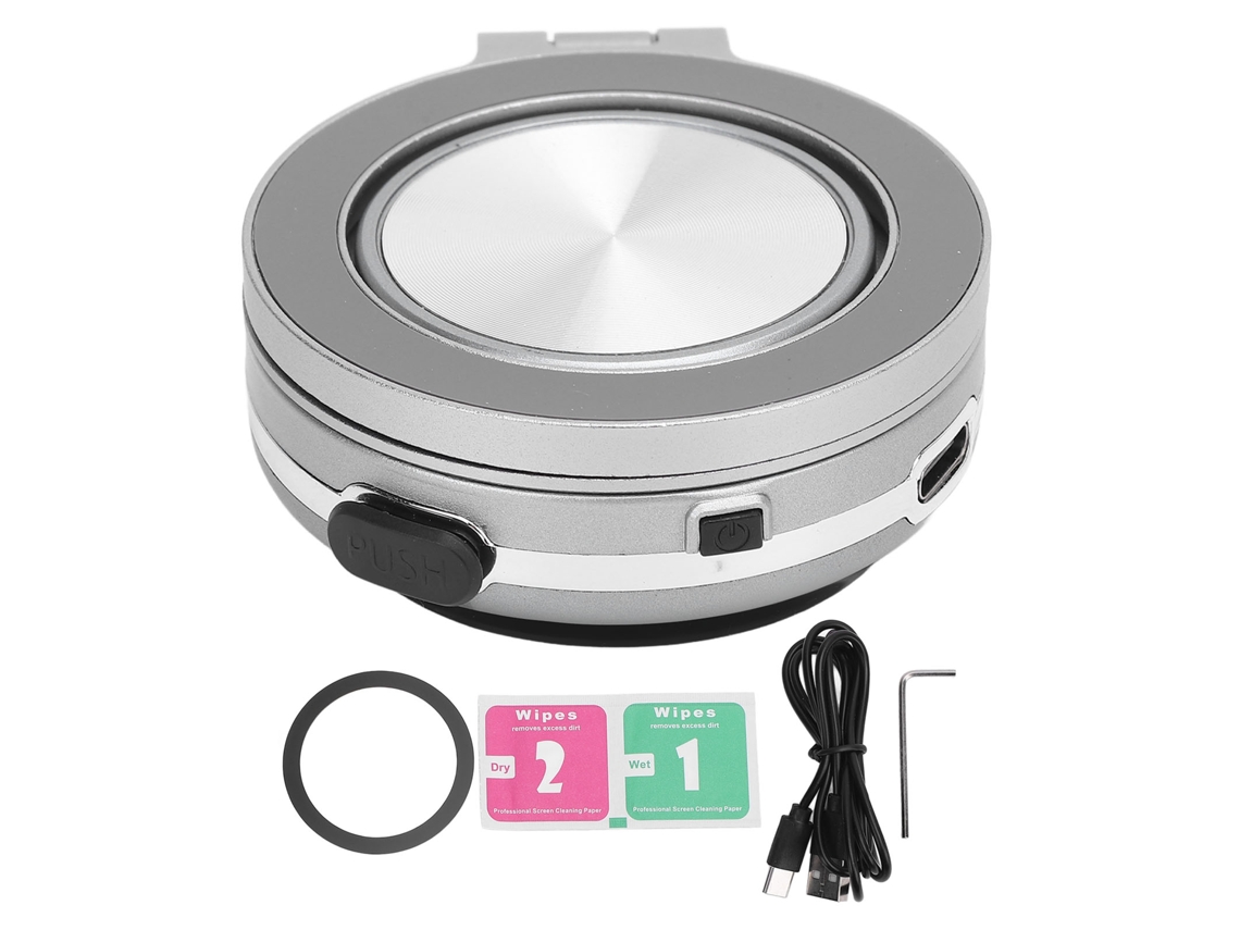 Soporte Magnético Para Teléfono Móvil Con Succión Al Vacío, Rotación De 360°, Portátil, Plateado, Para Coche, Mesa, Pared, Retransmisiones En Directo.