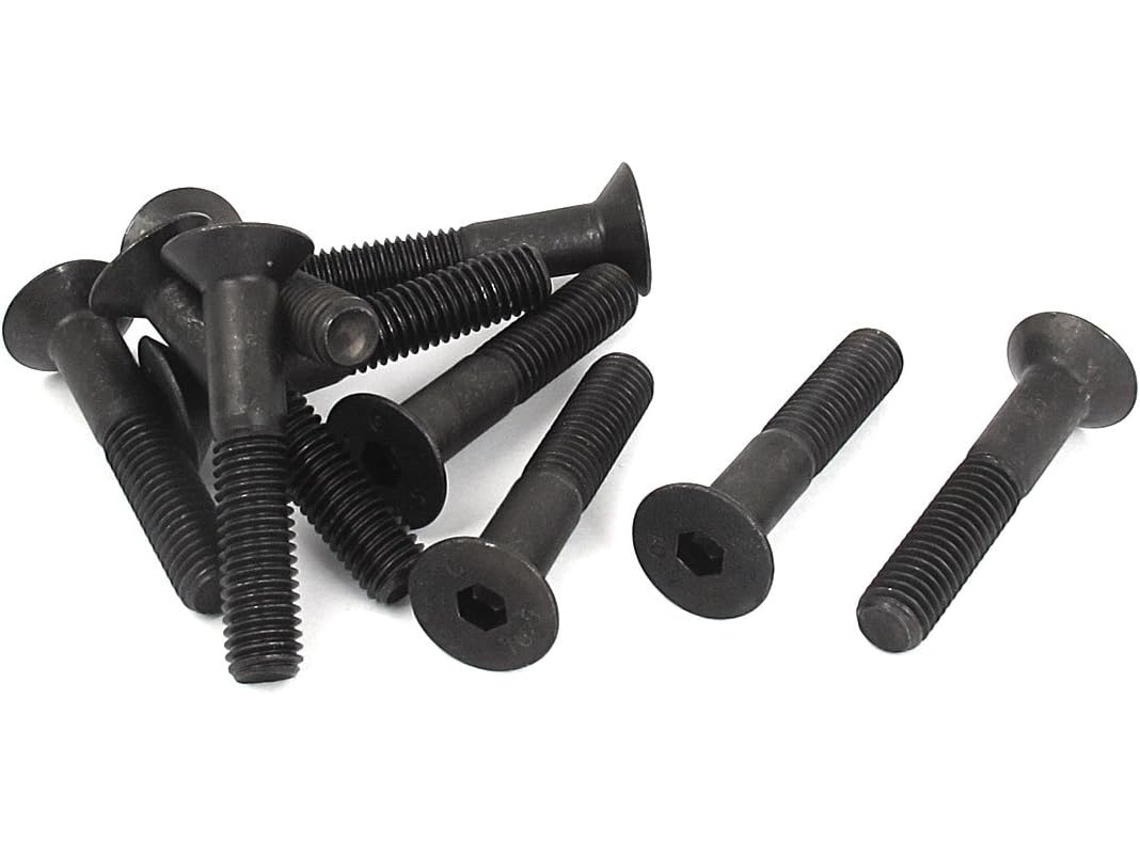 100 tornillos CHABERLU con cabeza hexagonal interna M2.5x12mm, acero inoxidable
