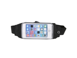 Riñonera impermeable para correr con pantalla táctil y hebilla antirrobo (negra)