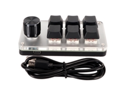 Mini teclado USB con interruptor rojo, Plug and Play, ergonómico, con botones personalizados para PC de escritorio Kofihety