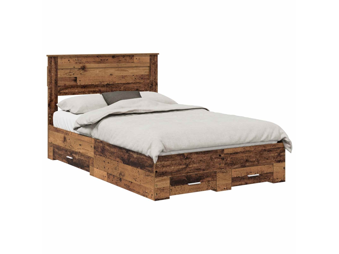 Maison Exclusive - Estructura De Cama Con Cabecera Madera Vieja 120 X 190 Cm