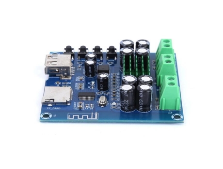 Placa amplificadora de Audio Bluetooth Hw-428 Dc12-24V Tpa3116D2 50W * 2 placa amplificadora Bluetooth lector de tarjetas de memoria