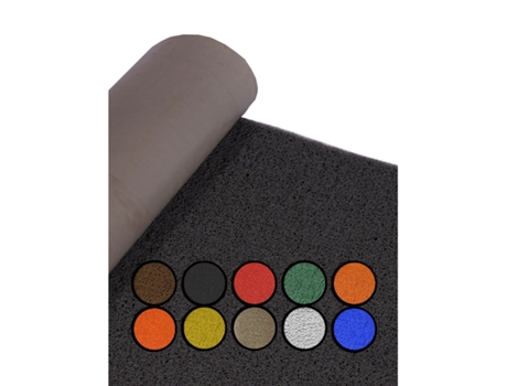 Felpudo de Rizos PVC Vinílico | Gran resistencia e calidad | Perfecto para entradas e recepciones Negro Com base 1,22 x 11 m